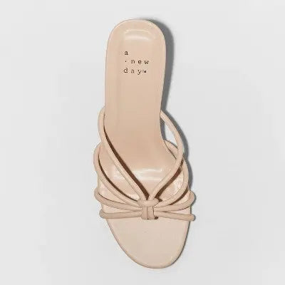 A New Day Women's Lady Mule Heels - 2.75in Cone Heel Memory Foam Insole Open Toe A New Day