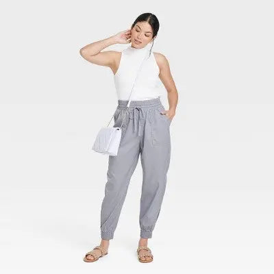 A New Day Women's Plus Straight High Rise Ankle Length Jogger Pants Stretch A New DayBullseye Deals