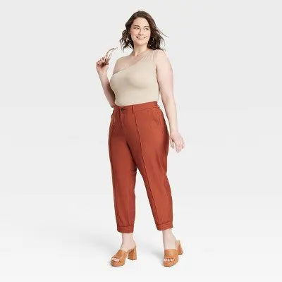 A New Day Women's Slim High Rise Ankle Length Pintuck Ankle Pants A New DayBullseye Deals