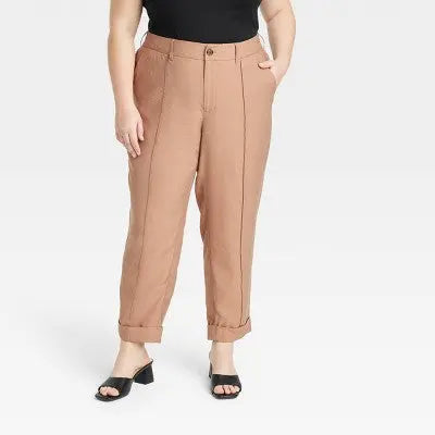 A New Day Women's Slim High Rise Ankle Length Pintuck Ankle Pants A New DayBullseye Deals