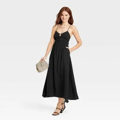 A New Day Women's Spaghetti Strap Midi Slip Dress Sundress A New DayBullseye Deals