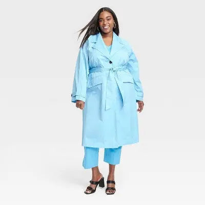 A New Day Women's Statement Trench Coat Cotton Twill Taffeta Lining Below Knee Length A New DayBullseye Deals