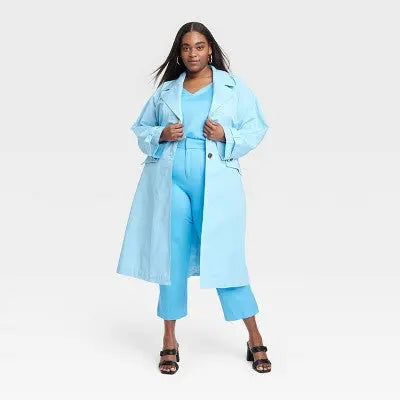 A New Day Women's Statement Trench Coat Cotton Twill Taffeta Lining Below Knee Length A New DayBullseye Deals