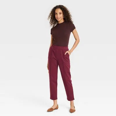 A New Day Women's Tapered High Rise Ankle Length Knit Pants Stretch A New DayBullseye Deals
