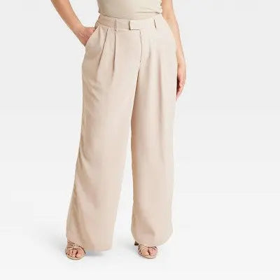 A New Day Women's Wide Leg Straight High Rise Fluid Pants A New DayBullseye Deals