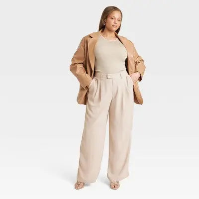 A New Day Women's Wide Leg Straight High Rise Fluid Pants A New DayBullseye Deals
