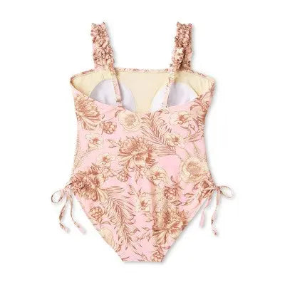 Kona Sol Garden Floral Bandeau One-Piece Swimsuit - Secondipity