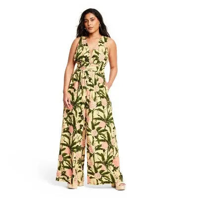 Agua Bendita x Target Women's Peony Botanical Print Jumpsuit Agua Bendita x TargetBullseye Deals