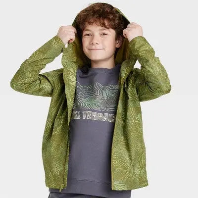 All In Motion Kids Zip-Up Winter Hooded Lightweight Rain Jacket Quilted All in MotionBullseye Deals