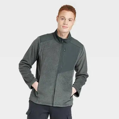 All In Motion Men's Zip-Up Winter Fleece Jacket All in MotionBullseye Deals
