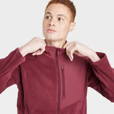 All In Motion Men's Zip-Up Winter Fleece Jacket All in MotionBullseye Deals
