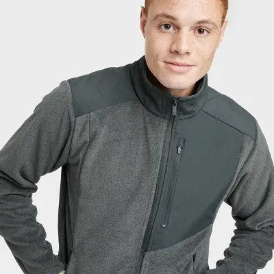 All In Motion Men's Zip-Up Winter Fleece Jacket All in MotionBullseye Deals