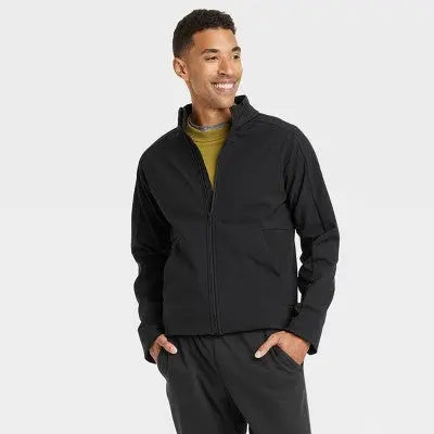 All In Motion Men's Zip-Up Winter Wind-Resistant Softshell Jacket All in MotionBullseye Deals