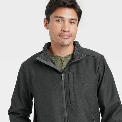 All In Motion Men's Zip-Up Winter Wind-Resistant Softshell Jacket All in MotionBullseye Deals