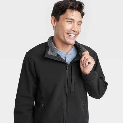 All In Motion Men's Zip-Up Winter Wind-Resistant Softshell Jacket All in MotionBullseye Deals