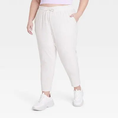 All In Motion Women's Stretch Woven High-Rise Tapered Pants Jogger UPF 50+ All In MotionBullseye Deals