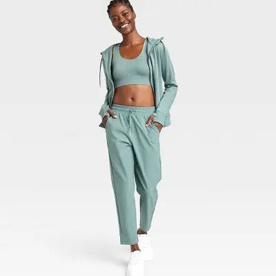 All In Motion Women's Stretch Woven High-Rise Tapered Pants Jogger UPF 50+ All In MotionBullseye Deals