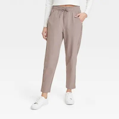 All In Motion Women's Stretch Woven High-Rise Tapered Pants Jogger UPF 50+ All In MotionBullseye Deals
