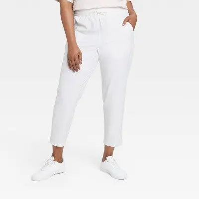 All In Motion Women's Stretch Woven High-Rise Tapered Pants Jogger UPF 50+ All In MotionBullseye Deals