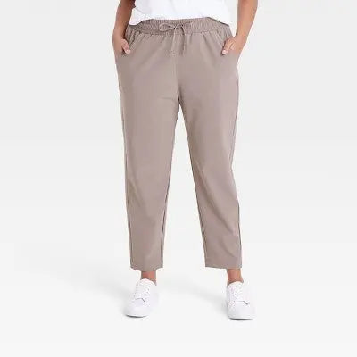 All In Motion Women's Stretch Woven High-Rise Tapered Pants Jogger UPF 50+ All In MotionBullseye Deals