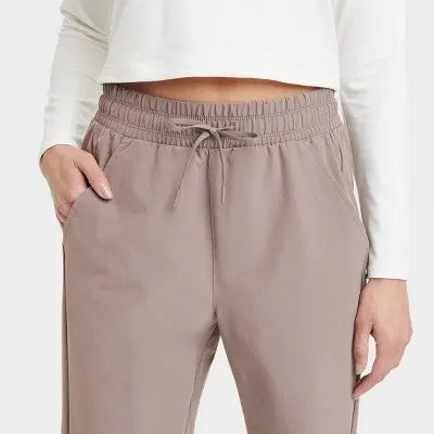 All In Motion Women's Stretch Woven High-Rise Tapered Pants Jogger UPF 50+ All In MotionBullseye Deals