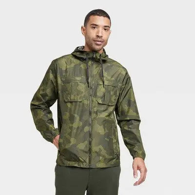 All in Motion Men's Camo Print Packable Jacket: Ready for Adventure All in MotionBullseye Deals