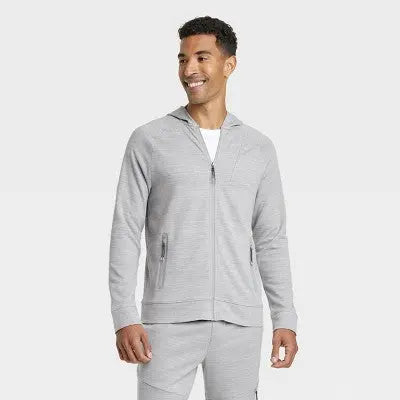 All in Motion Men's Ponte Full-Zip Hoodie with Mesh Lining All in Motion