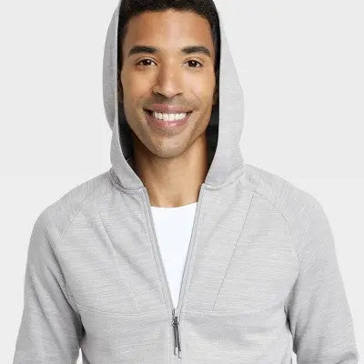 All in Motion Men's Ponte Full-Zip Hoodie with Mesh Lining All in Motion
