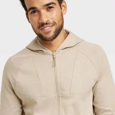 All in Motion Men's Ponte Full-Zip Hoodie with Mesh Lining All in Motion