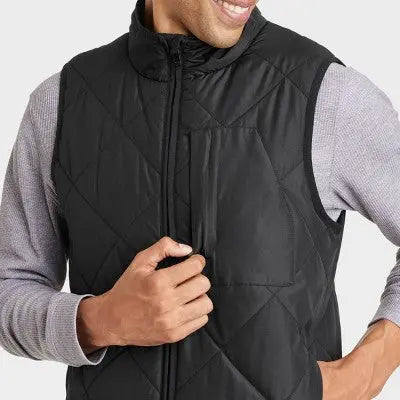 All in Motion Men's Quilted Wind-Resistant Puffer Vest Water-Resistant All in MotionBullseye Deals
