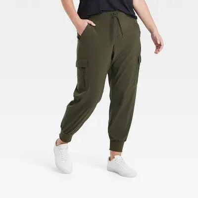 All in Motion Women's Stretch Woven Tapered Cargo Pants All in MotionBullseye Deals