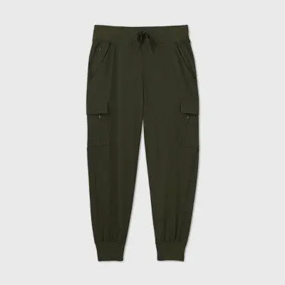 All in Motion Women's Stretch Woven Tapered Cargo Pants All in MotionBullseye Deals