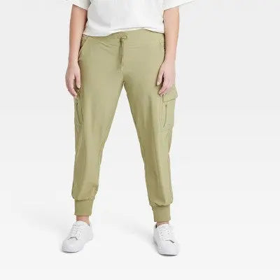 All in Motion Women's Stretch Woven Tapered Cargo Pants All in MotionBullseye Deals