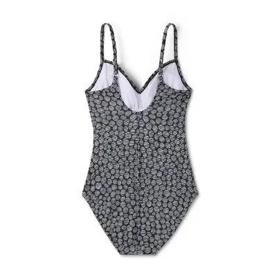 Aqua Green UPF 50 Twist-Front Over the Shoulder One Piece Swimsuit - Secondipity