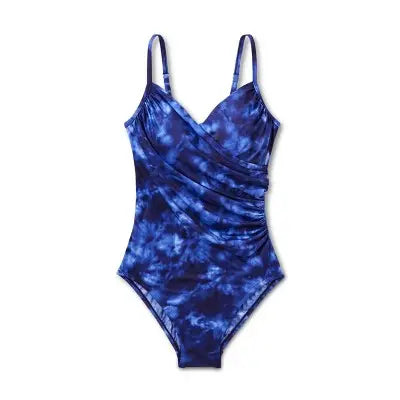 Aqua Green UPF 50 Twist-Front Over the Shoulder One Piece Swimsuit - Secondipity