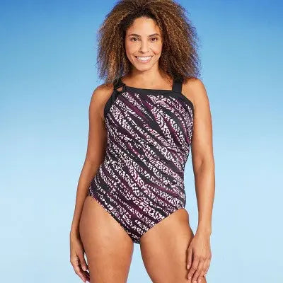 Aqua Green Women's Asymmetrical One Piece Swimsuit Full Coverage UPF 50+ Aqua GreenBullseye Deals