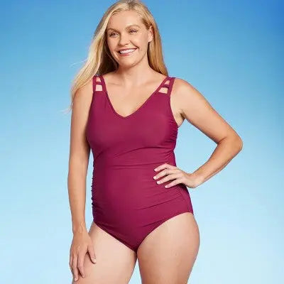 Aqua Green Women's One Piece Swimsuit Cut Out Straps Swimwear UPF 50+ Aqua GreenBullseye Deals