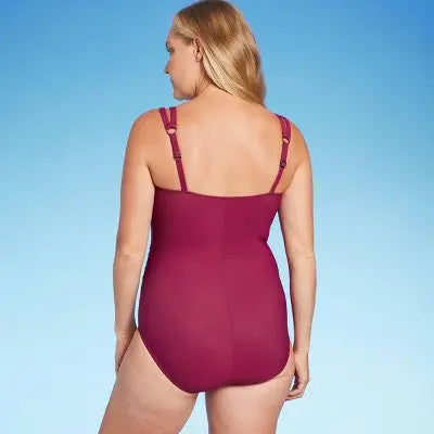 Aqua Green Women's One Piece Swimsuit Cut Out Straps Swimwear UPF 50+ Aqua GreenBullseye Deals