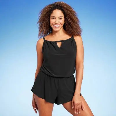 Aqua Green Women's Swim Romper One Piece Swimsuit with Pocket UPF 50+ Aqua GreenBullseye Deals