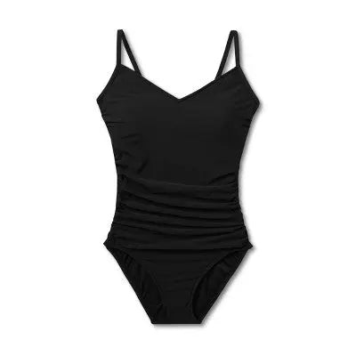 Aqua Green Women's UPF 50 Ring Back V-Neck One Piece Swimsuit Aqua GreenBullseye Deals