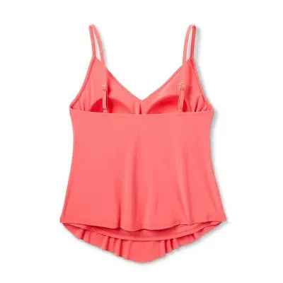 Aqua Green Women's UPF 50 Tiered Tankini Top Sewn-in Cups, Flattering Ruffles Aqua GreenBullseye Deals