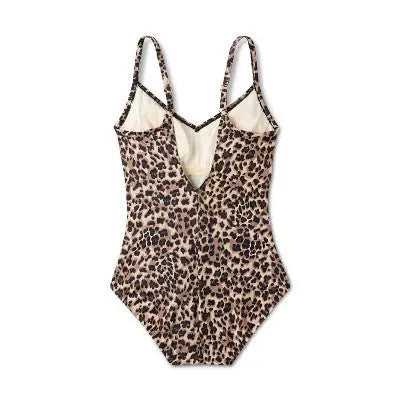 Aqua Green Women's V-Neck One Piece Swimsuit Tummy Control UPF 50+ Swimwear Aqua GreenBullseye Deals