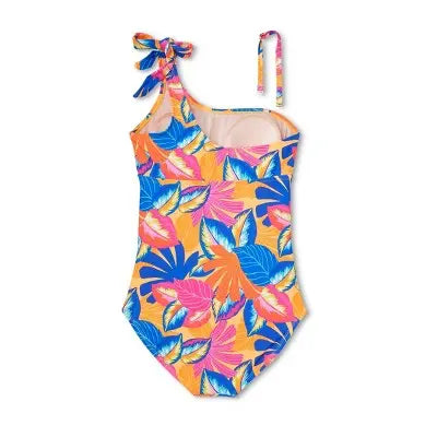 Asymmetrical Tie Shoulder One-Piece Maternity Swimsuit - Floral Print Isabel Maternity by Ingrid & IsabelBullseye Deals