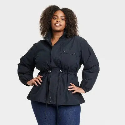 Ava & Viv Women's Plus Zip-Up Lightweight Anorak Jacket Sporty Relaxed Fit Ava & VivBullseye Deals