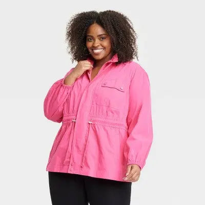 Ava & Viv Women's Plus Zip-Up Lightweight Anorak Jacket Sporty Relaxed Fit Ava & VivBullseye Deals