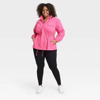 Ava & Viv Women's Plus Zip-Up Lightweight Anorak Jacket Sporty Relaxed Fit Ava & VivBullseye Deals