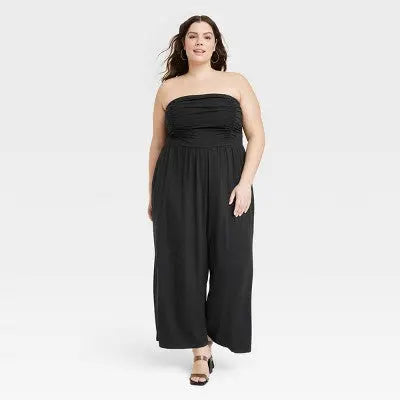 Ava & Viv Women's Strapless Bandeau Jumpsuit Off-The-Shoulder Ava & VivBullseye Deals
