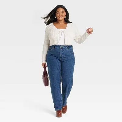 Ava & Viv Womens High Rise Straight Leg Full Jeans Midweight Ava & VivBullseye Deals