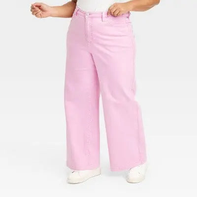 Ava & Viv Womens Plus High Rise  Regular Fit Full Wide-Leg Jeans Midweight Ava & VivBullseye Deals
