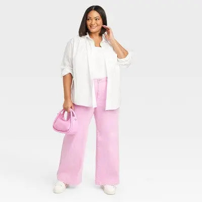 Ava & Viv Womens Plus High Rise  Regular Fit Full Wide-Leg Jeans Midweight Ava & VivBullseye Deals